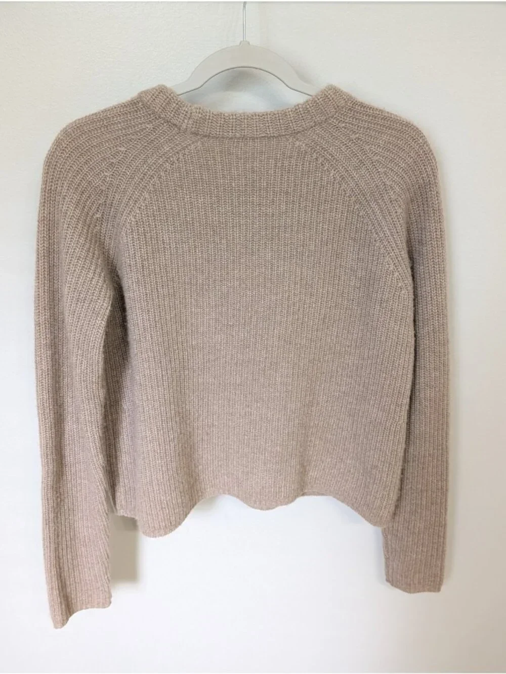 JENNI KAYNE Cashmere Fisherman Sweater Undyed Stone Size Small Quite Luxury - Picture 4 of 8